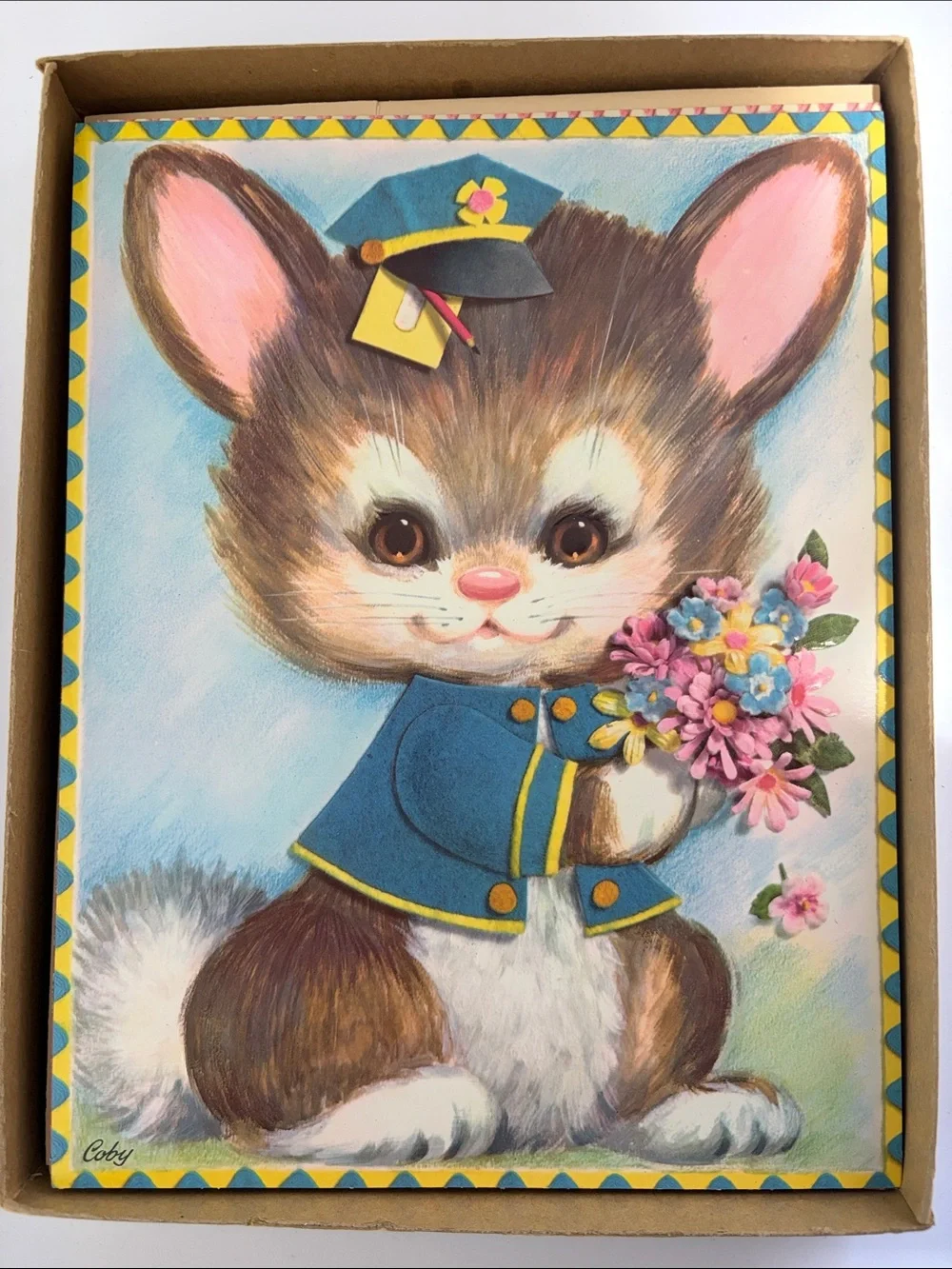 Vintage Pet Greeting Cards Set of 10 Poodle Cats Duck Mouse Dogs Oversized USA
